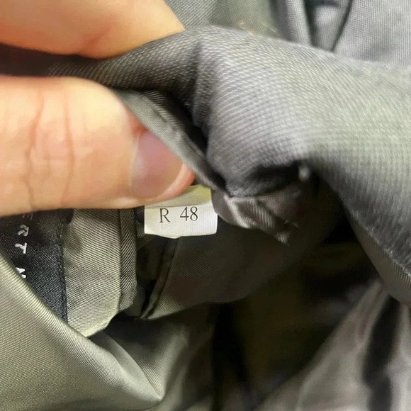 Albert Nipon Wool Silk Blend Blazer Sports Coat Mens 48 Regular Dark Gray Black - Picture 5 of 9